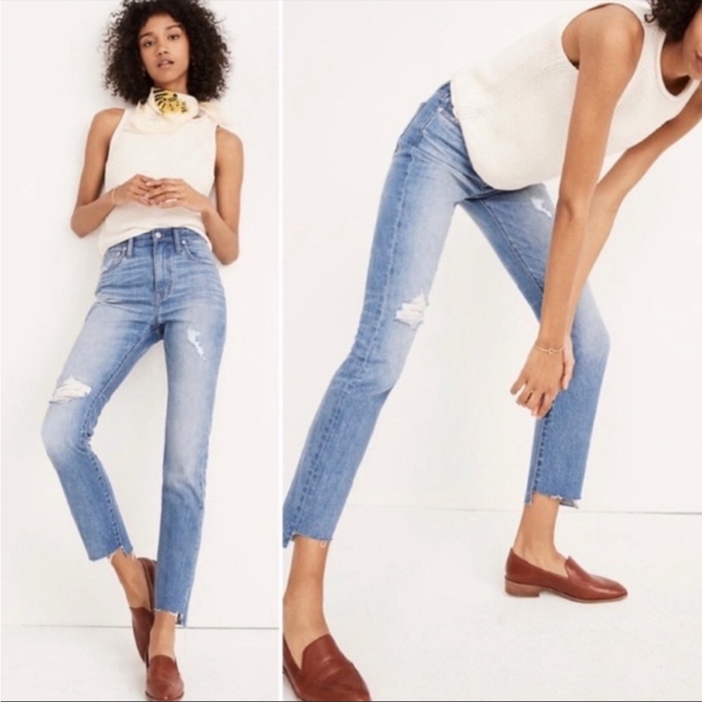 Madewell High-Rise Slim Boyfriend Jeans Step Hem